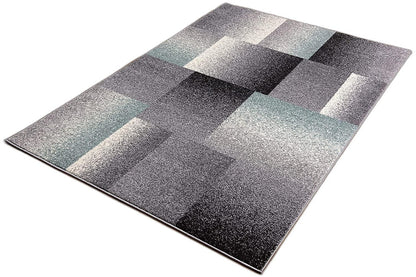 4' X 6’ Gray Modern Geometric Area Rug