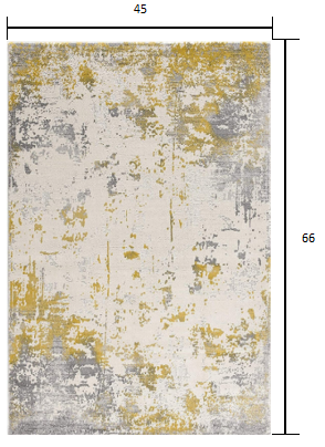 4' X 6' Gold Abstract Dhurrie Area Rug - 45.0" (H) x 66.0" (W) x 0.8" (D)