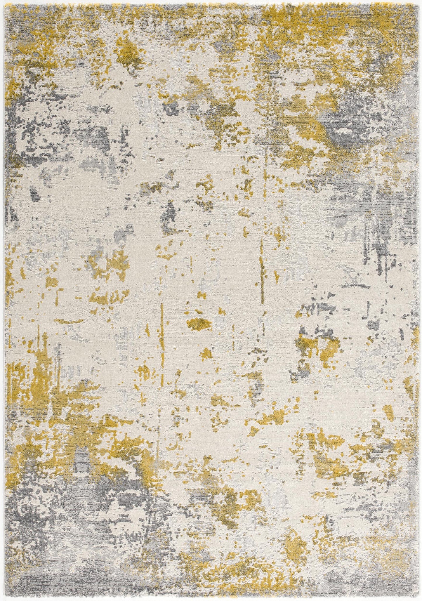 4' X 6' Gold Abstract Dhurrie Area Rug - 45.0" (H) x 66.0" (W) x 0.8" (D)