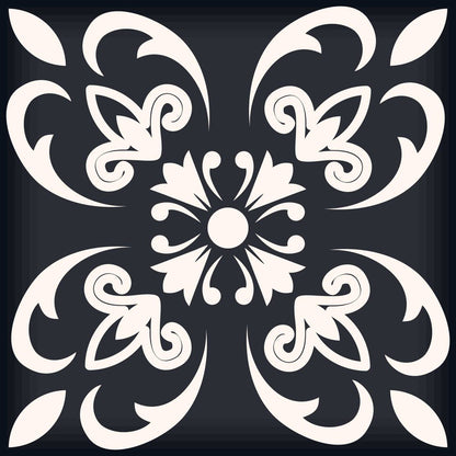 7" x 7" Black And White Peel And Stick Removable Tiles HomeRoots