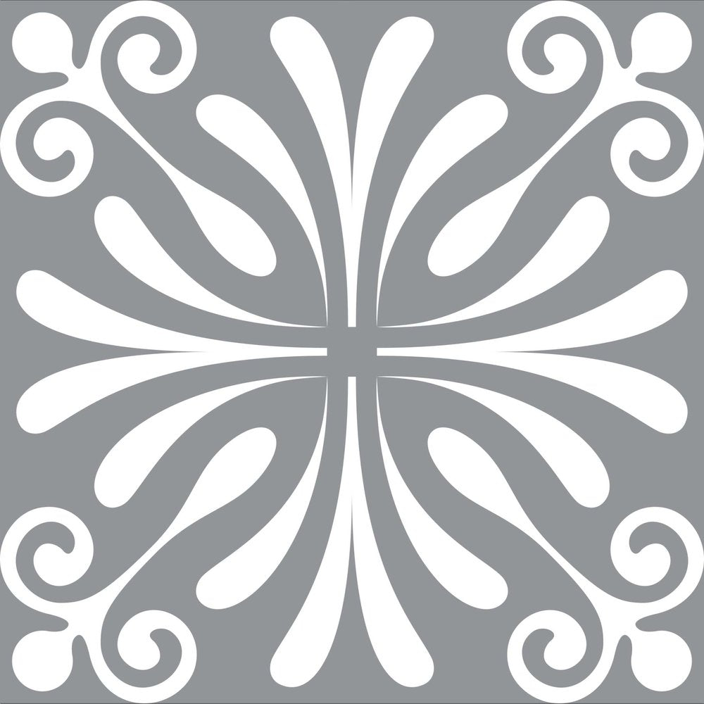 8" x 8" Gray And White Vinyl Peel And Stick Removable Tiles HomeRoots