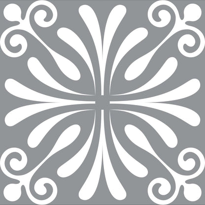 8" x 8" Gray And White Vinyl Peel And Stick Removable Tiles HomeRoots