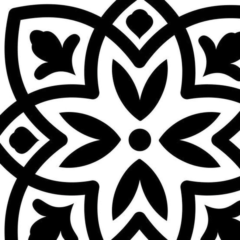 8" x 8" Black And White Vinyl Peel And Stick Removable Tiles HomeRoots