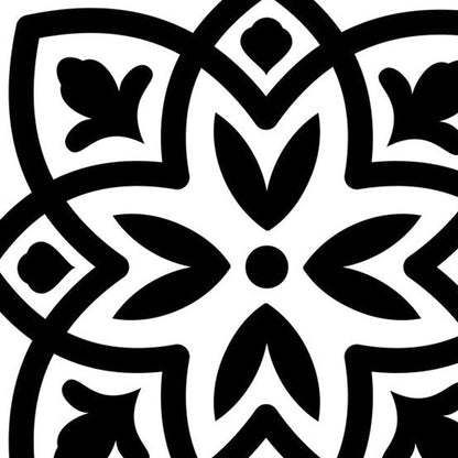 8" x 8" Black And White Vinyl Peel And Stick Removable Tiles HomeRoots