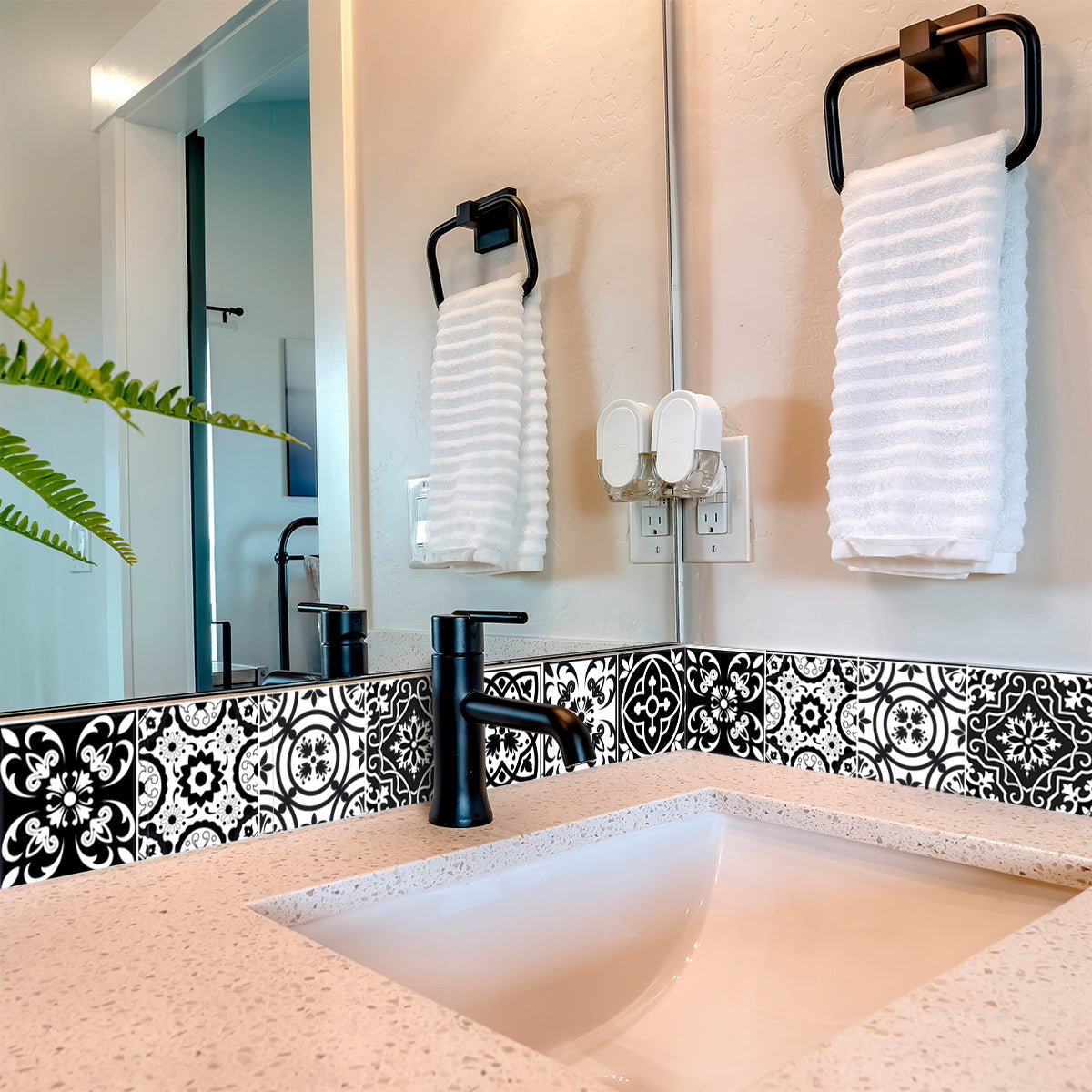 4" X 4" The Night Sky Mosaic Peel And Stick Removable Tiles HomeRoots