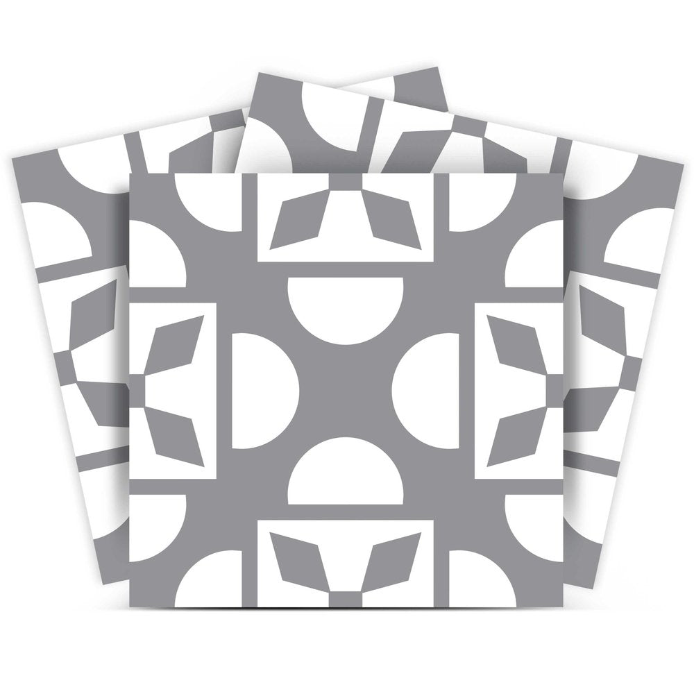 8" x 8" Light Gray Vinyl Peel And Stick Removable Tiles HomeRoots