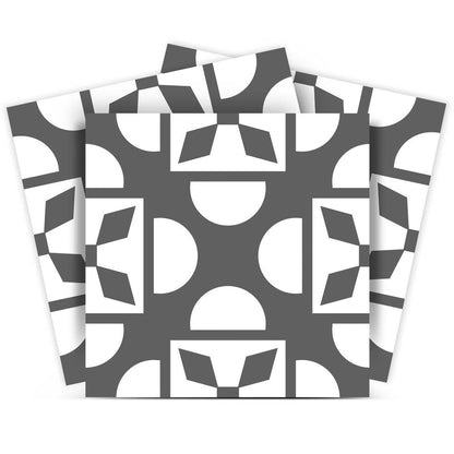8" x 8" Dark Gray Vinyl Peel And Stick Removable Tiles HomeRoots