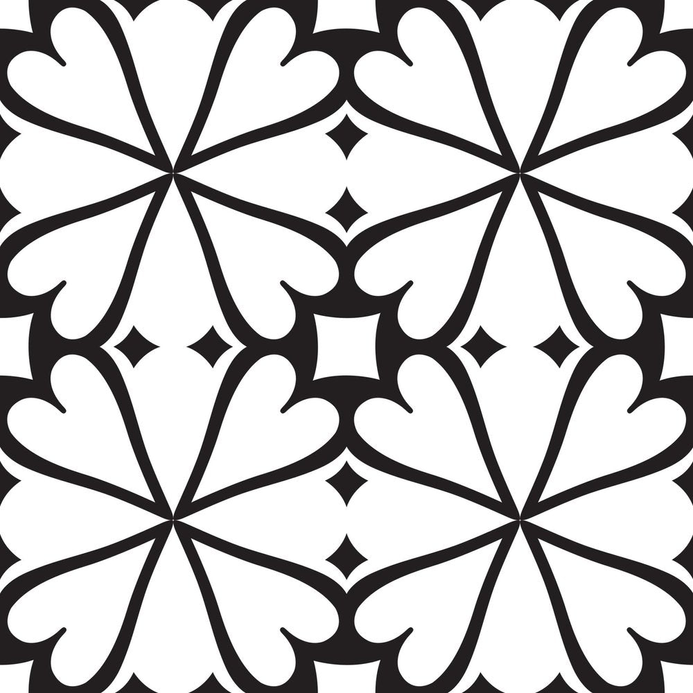 8" x 8" Black And White Vinyl Peel And Stick Removable Tiles HomeRoots