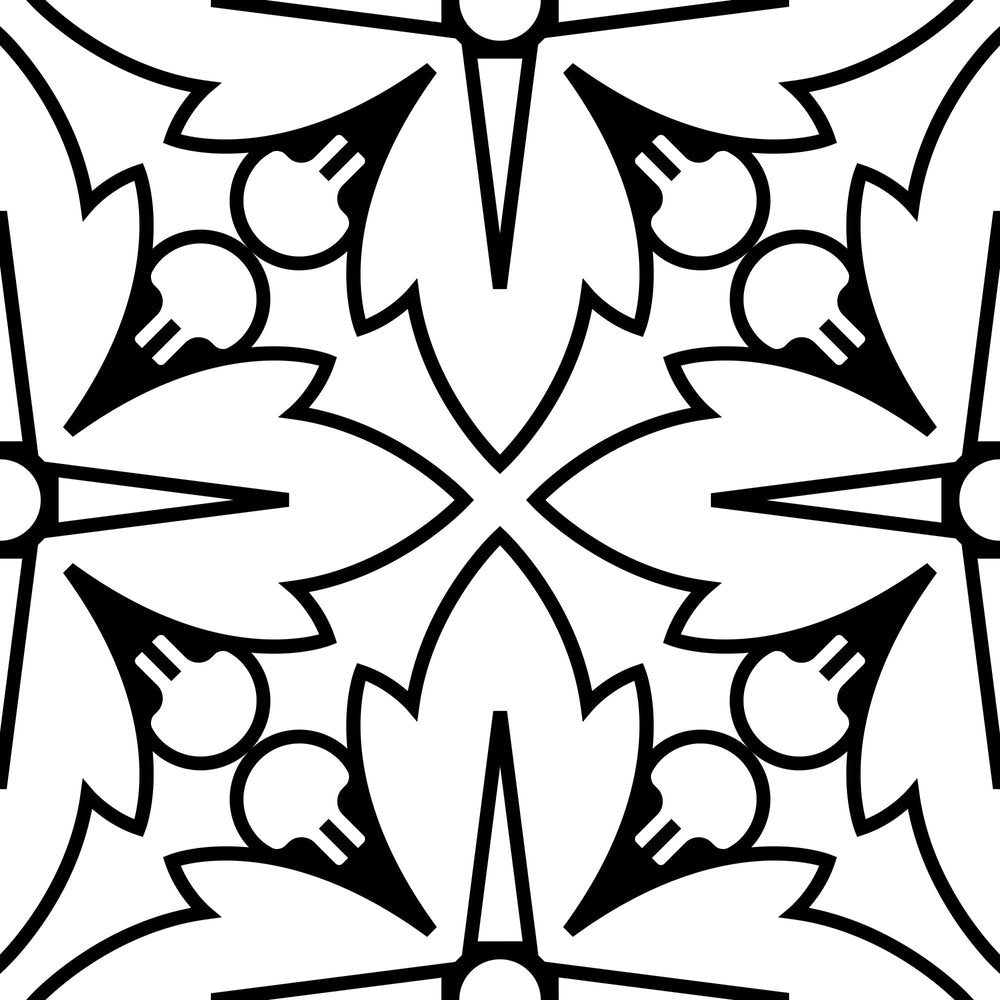 8" x 8" Black And White Vinyl Peel And Stick Removable Tiles HomeRoots