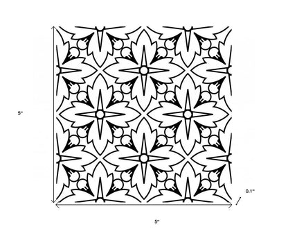8" x 8" Black And White Vinyl Peel And Stick Removable Tiles HomeRoots