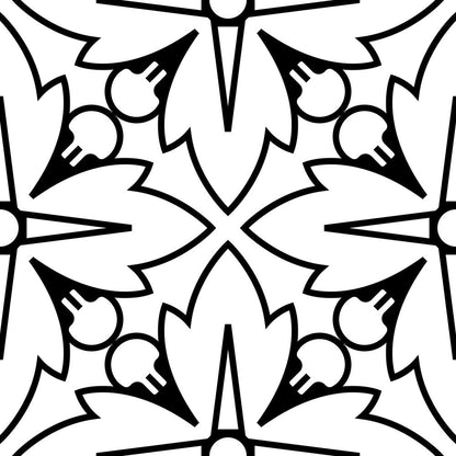 8" x 8" Black And White Vinyl Peel And Stick Removable Tiles HomeRoots