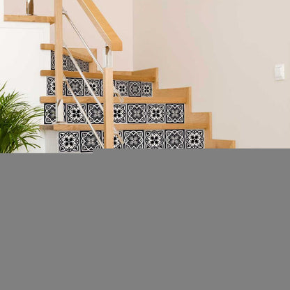 4" X 4" Black White And Gray Baz Peel And Stick Removable Tiles HomeRoots