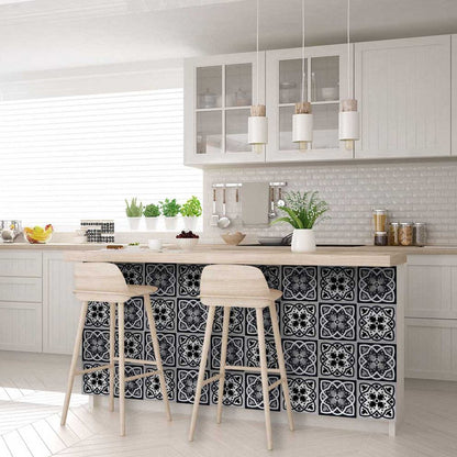 4" X 4" Black White And Gray Baz Peel And Stick Removable Tiles HomeRoots