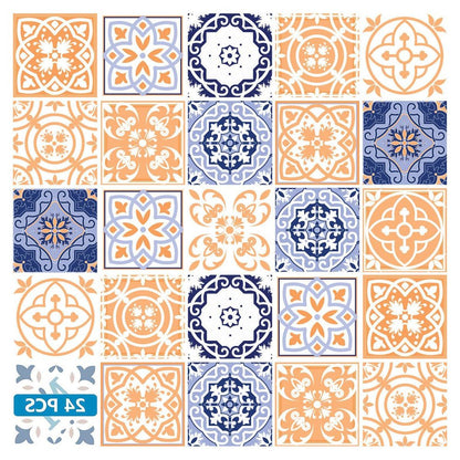 7" x 7" Yellow And White Peel And Stick Removable Tiles HomeRoots