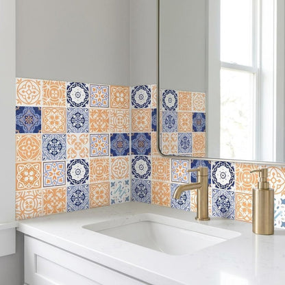 7" x 7" Yellow And White Peel And Stick Removable Tiles HomeRoots