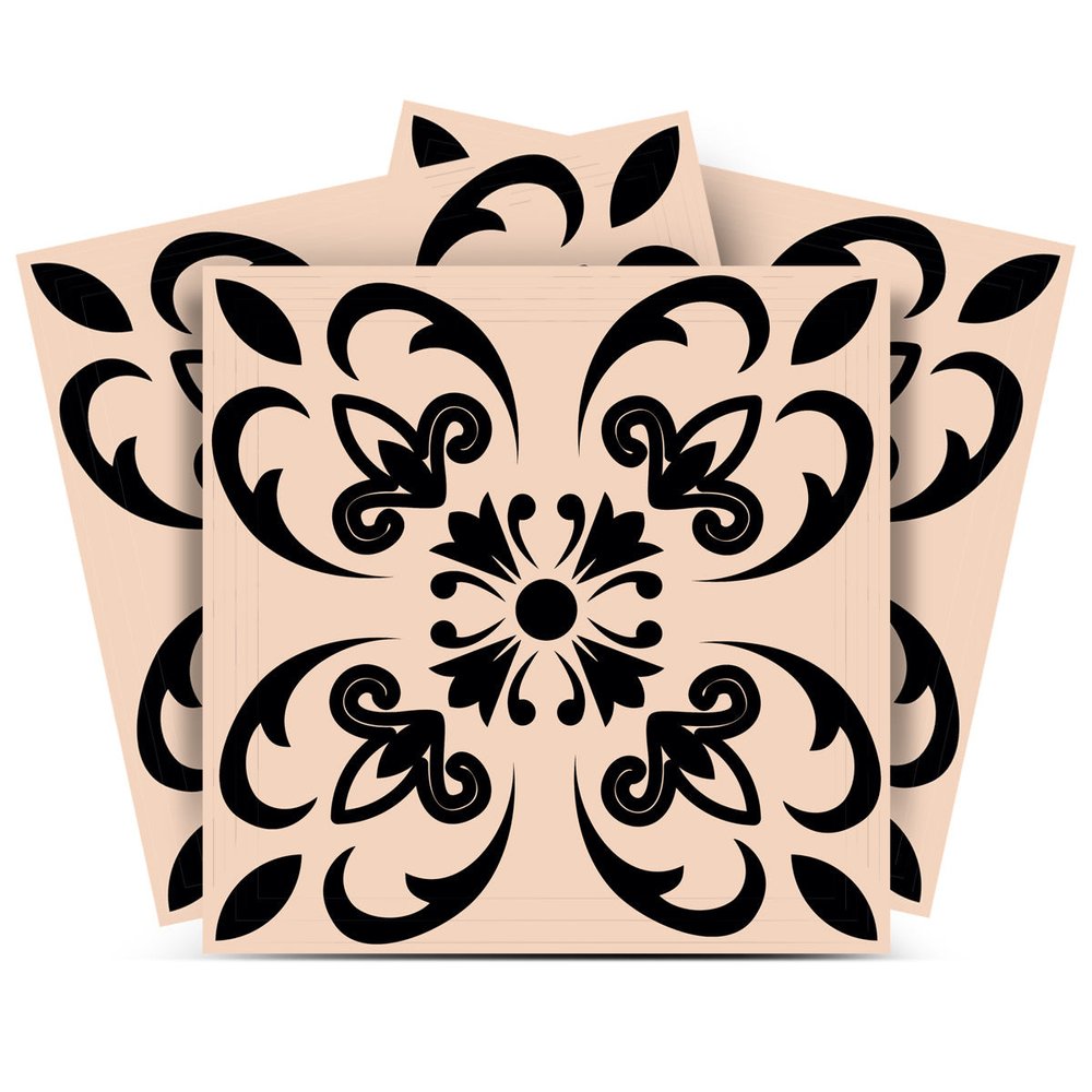 7" x 7" Cream Peel And Stick Removable Tiles HomeRoots
