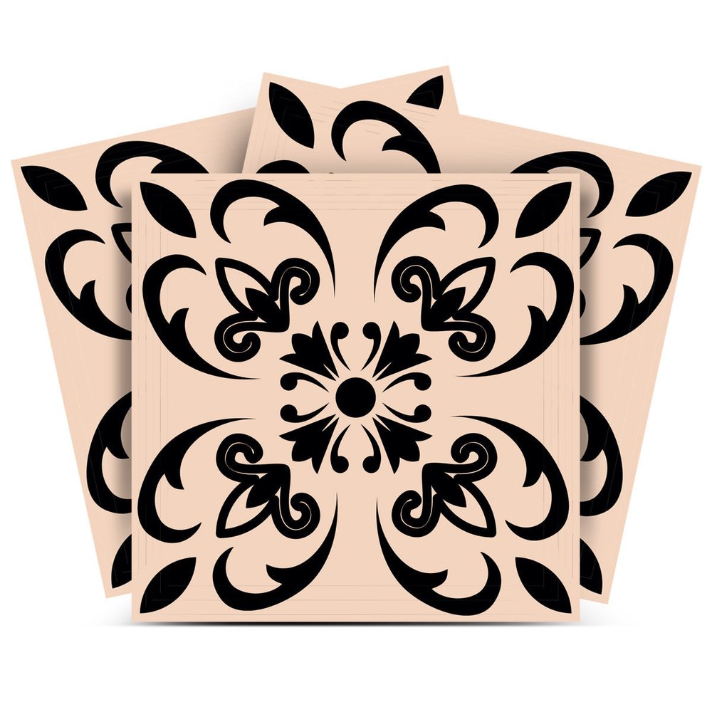 7" x 7" Cream Peel And Stick Removable Tiles HomeRoots