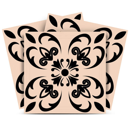 7" x 7" Cream Peel And Stick Removable Tiles HomeRoots