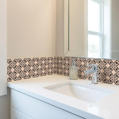 7" x 7" Cream Peel And Stick Removable Tiles HomeRoots