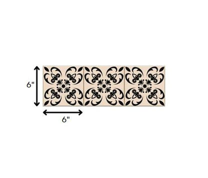 7" x 7" Cream Peel And Stick Removable Tiles HomeRoots