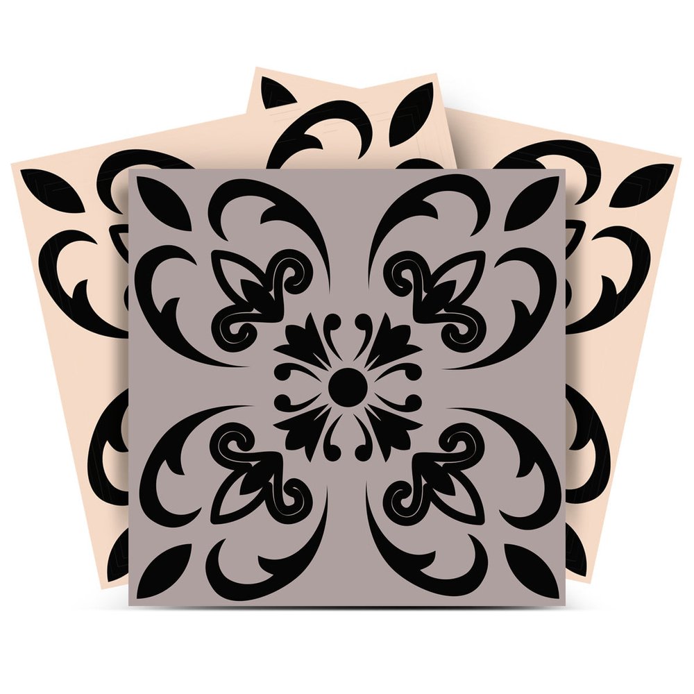8" x 8" Light Gray Vinyl Peel And Stick Removable Tiles HomeRoots