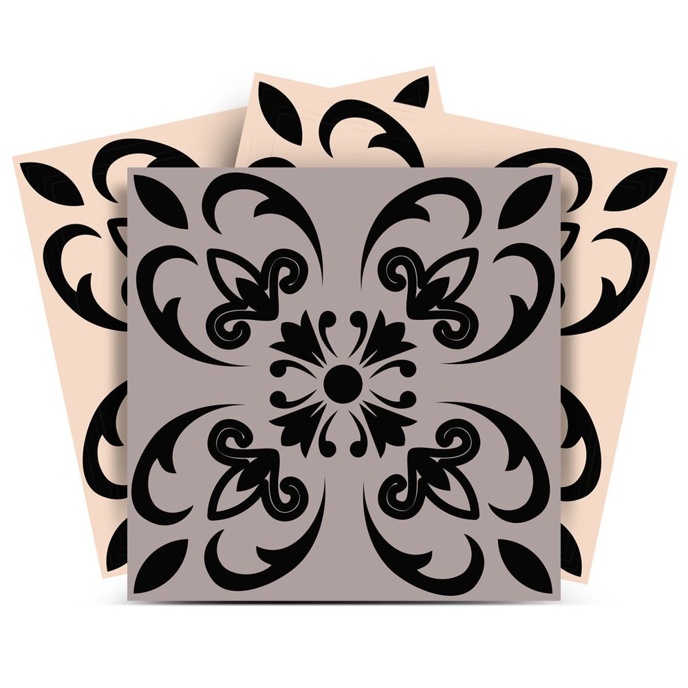 8" x 8" Light Gray Vinyl Peel And Stick Removable Tiles HomeRoots