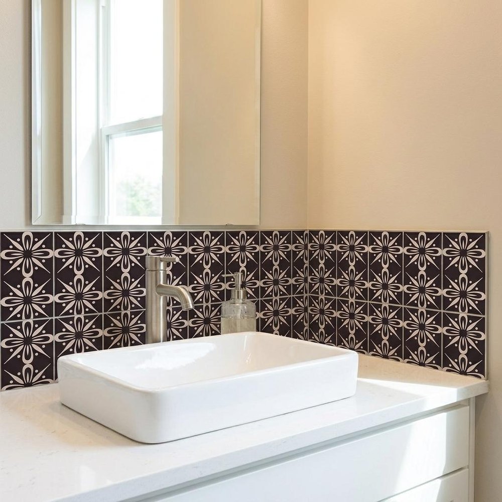 6" x 6" Cream Vinyl Peel And Stick Removable Tiles HomeRoots