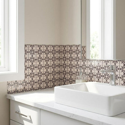 6" x 6" Cream Vinyl Peel And Stick Removable Tiles HomeRoots