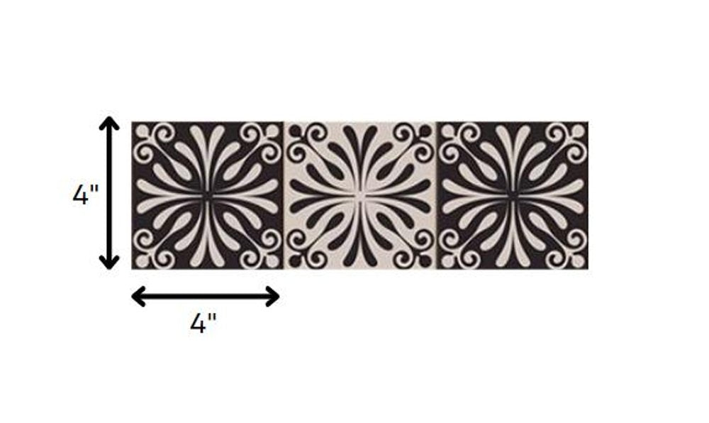 4" X 4" Cinnamon Swirl Peel And Stick Removable Tiles HomeRoots