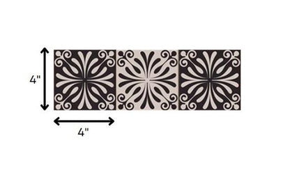 4" X 4" Cinnamon Swirl Peel And Stick Removable Tiles HomeRoots
