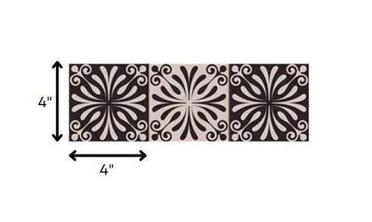 4" X 4" Cinnamon Swirl Peel And Stick Removable Tiles HomeRoots