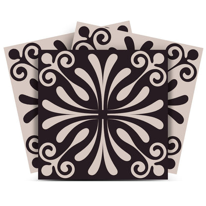 4" X 4" Cinnamon Swirl Peel And Stick Removable Tiles HomeRoots