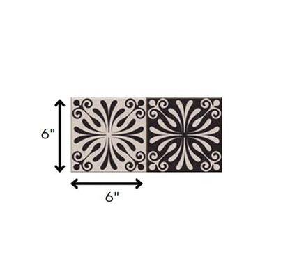 4" X 4" Cinnamon Swirl Peel And Stick Removable Tiles HomeRoots