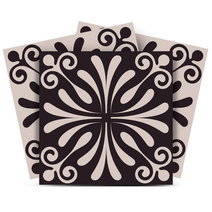 4" X 4" Cinnamon Swirl Peel And Stick Removable Tiles HomeRoots