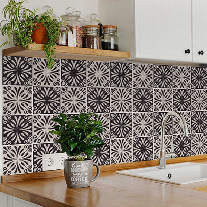 4" X 4" Cinnamon Swirl Peel And Stick Removable Tiles HomeRoots