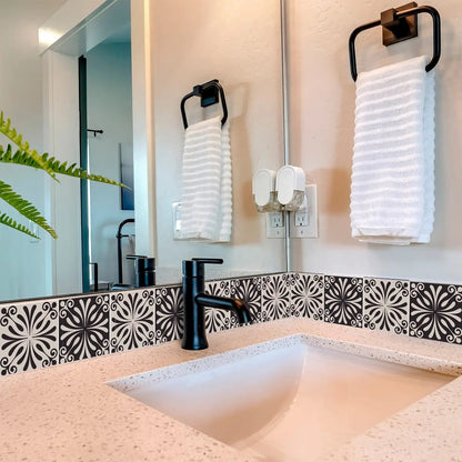 4" X 4" Cinnamon Swirl Peel And Stick Removable Tiles HomeRoots