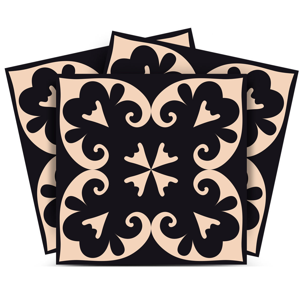 4" X 4" Black Sheep Peel And Stick Removable Tiles HomeRoots