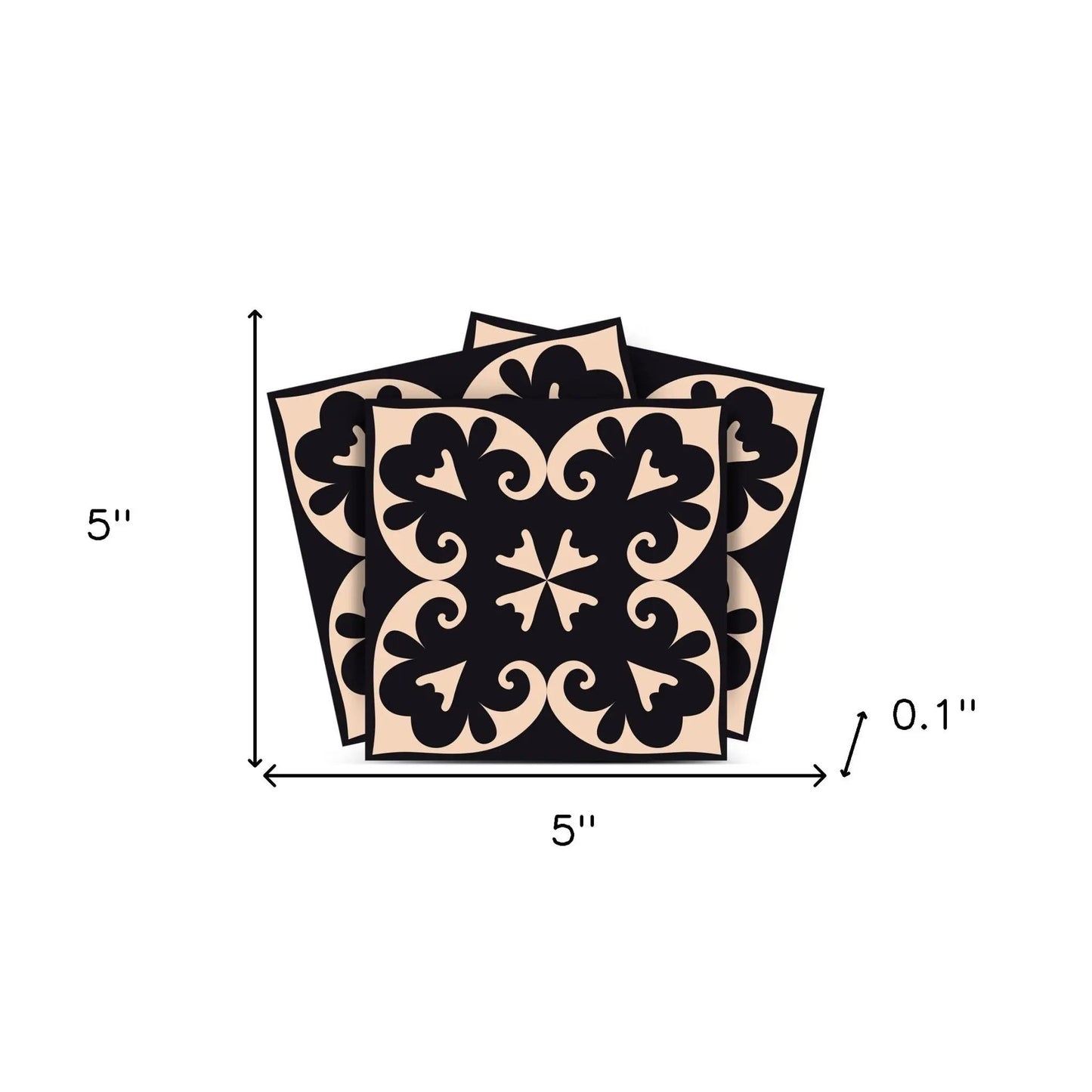 4" X 4" Black Sheep Peel And Stick Removable Tiles HomeRoots