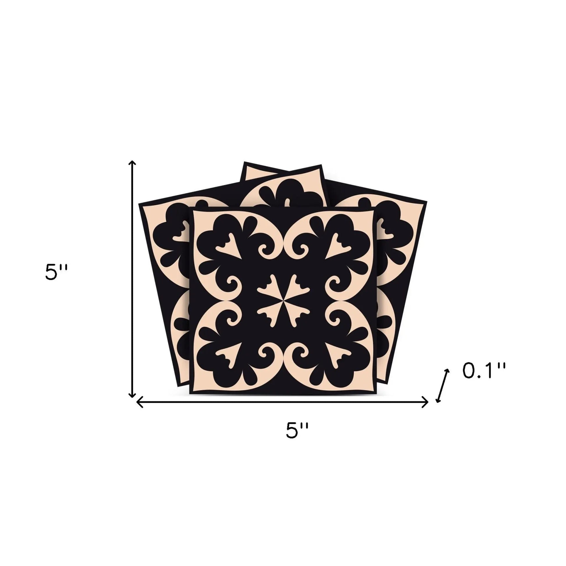 4" X 4" Black Sheep Peel And Stick Removable Tiles HomeRoots