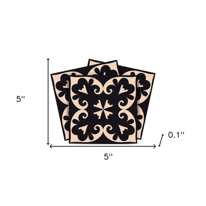 4" X 4" Black Sheep Peel And Stick Removable Tiles HomeRoots