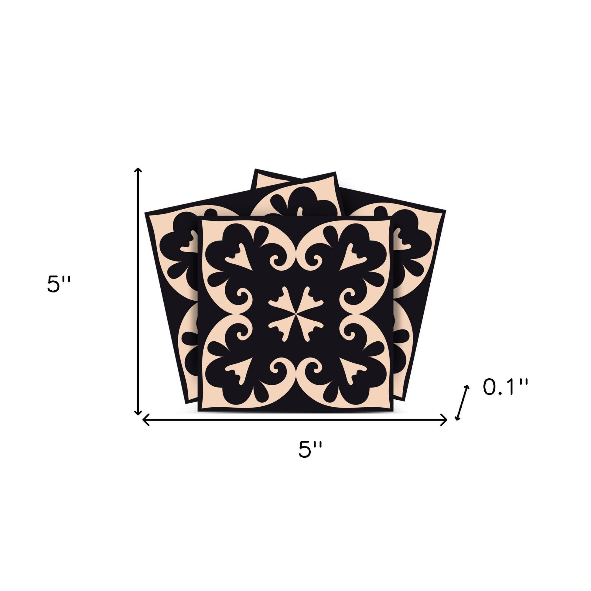 4" X 4" Black Sheep Peel And Stick Removable Tiles HomeRoots