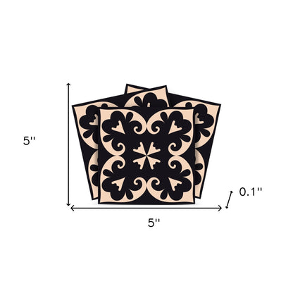 4" X 4" Black Sheep Peel And Stick Removable Tiles HomeRoots