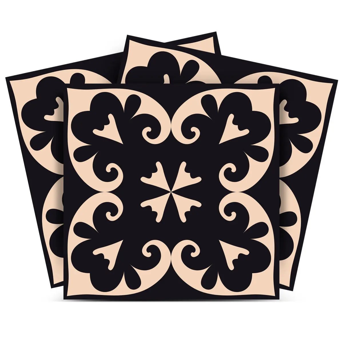 4" X 4" Black Sheep Peel And Stick Removable Tiles HomeRoots