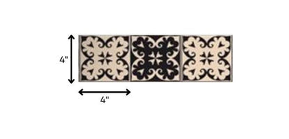 7" x 7" Cream Peel And Stick Removable Tiles HomeRoots