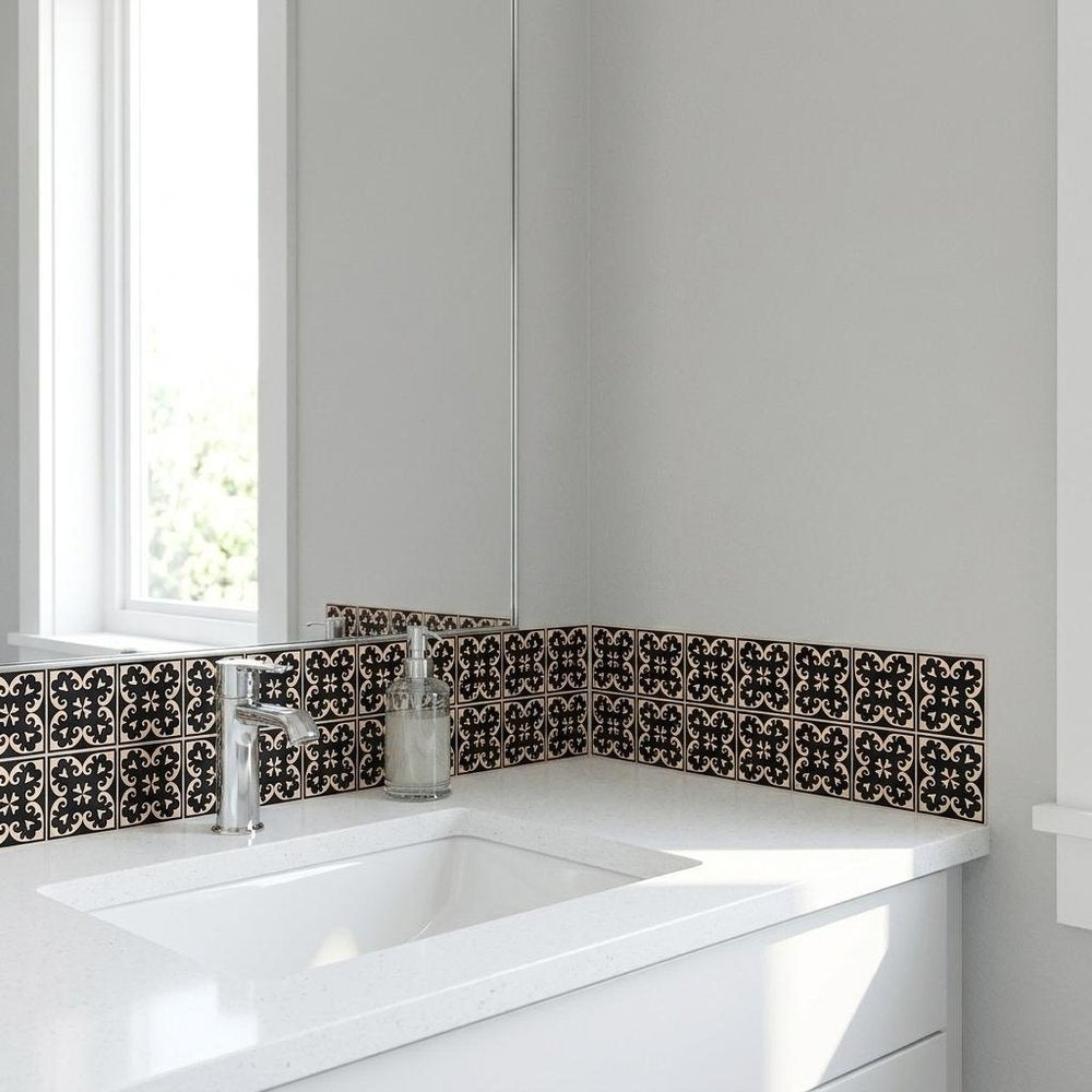 7" x 7" Cream Peel And Stick Removable Tiles HomeRoots