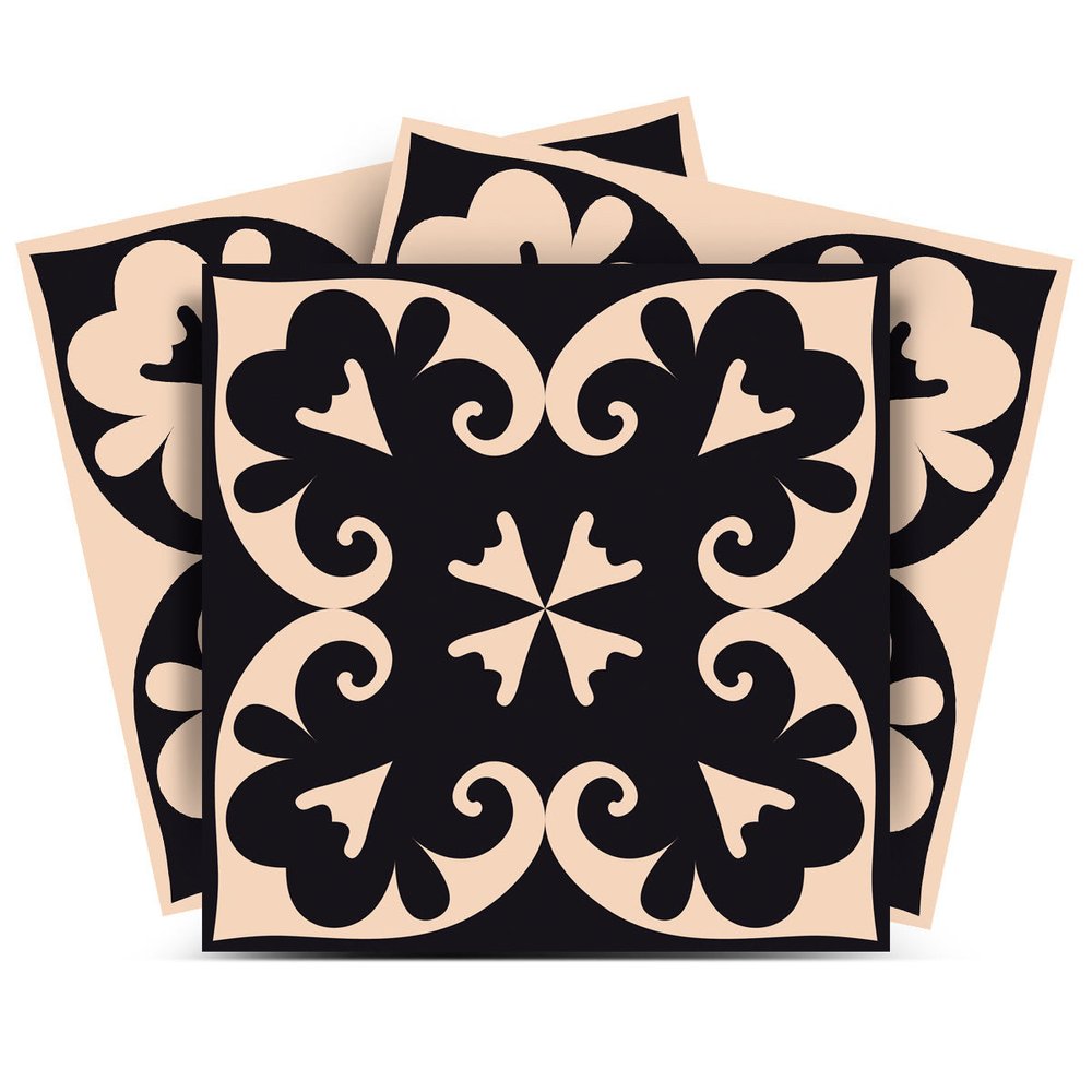 7" x 7" Cream Peel And Stick Removable Tiles HomeRoots