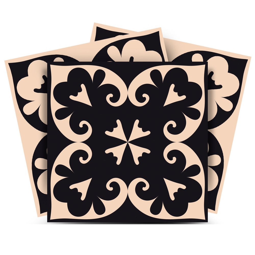 7" x 7" Cream Peel And Stick Removable Tiles HomeRoots