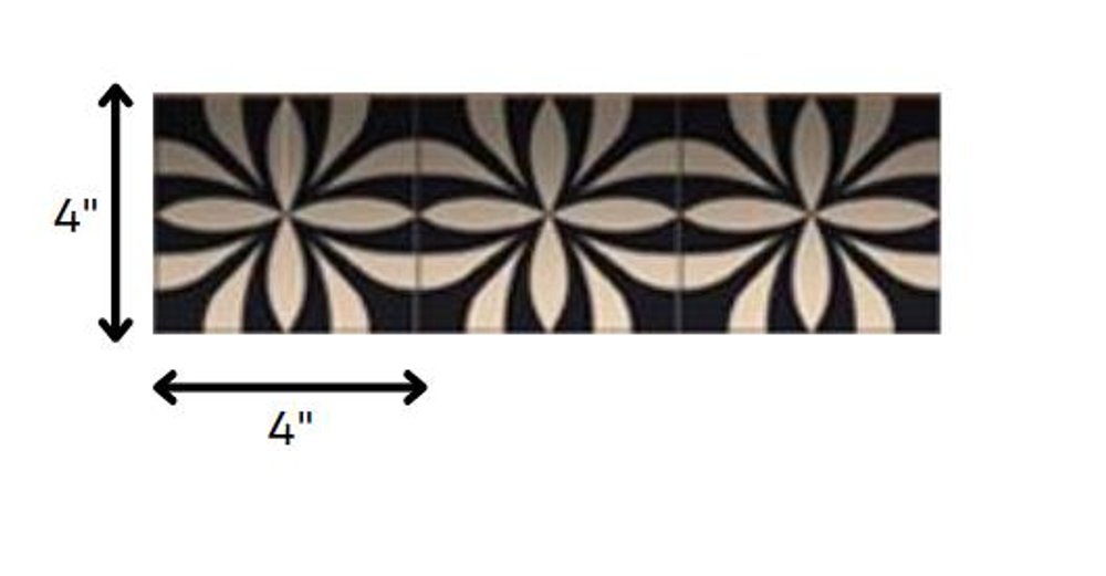 12" x 12" Cream Vinyl Arabesque Peel And Stick Removable Tiles HomeRoots
