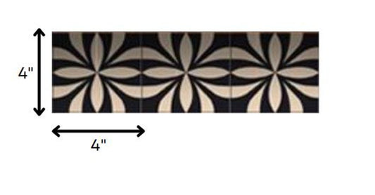 12" x 12" Cream Vinyl Arabesque Peel And Stick Removable Tiles HomeRoots