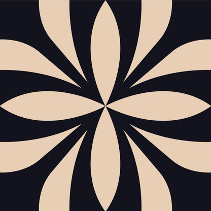 12" x 12" Cream Vinyl Arabesque Peel And Stick Removable Tiles HomeRoots